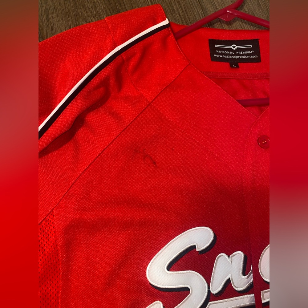 Snap On Tools Baseball Jersey Red Men's Size L Vintage Collectible - Picture 5 of 6
